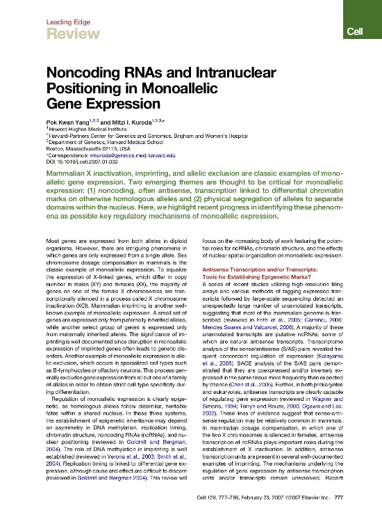 A Cell article from 2007